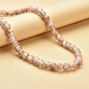 White Color Murano Style Necklace